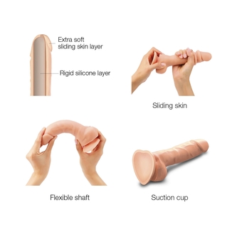 Реалистичный фаллоимитатор Strap-On-Me Sliding Skin Realistic Dildo Vanille S, эффект подвижной кожи, numer zdjęcia 4