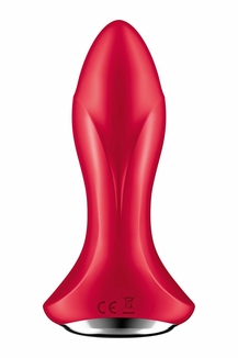 Анальная смарт-вибропробка с жемчужным массажем Satisfyer Rotator Plug 1+ Red, numer zdjęcia 8
