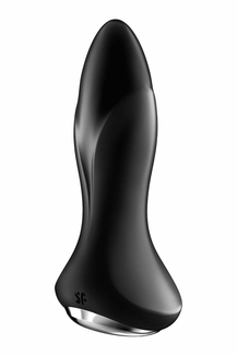 Анальная смарт-вибропробка с жемчужным массажем Satisfyer Rotator Plug 1+ Black, numer zdjęcia 3