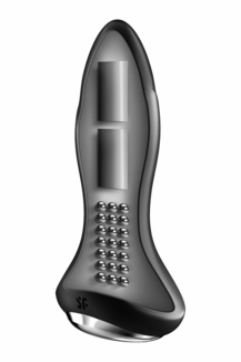 Анальная смарт-вибропробка с жемчужным массажем Satisfyer Rotator Plug 1+ Black, numer zdjęcia 4