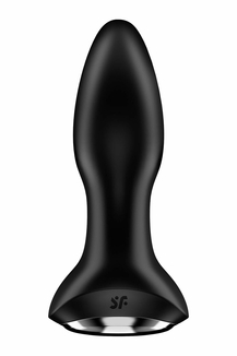 Анальная смарт вибропробка с жемчужным массажем Satisfyer Rotator Plug 2+ Black, numer zdjęcia 5