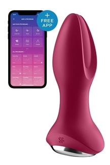 Анальная смарт вибропробка с жемчужным массажем Satisfyer Rotator Plug 2+ Violet, numer zdjęcia 2