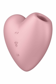 Вакуумный стимулятор-сердечко с вибрацией Satisfyer Cutie Heart Light Red, photo number 2