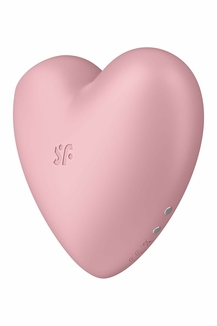 Вакуумный стимулятор-сердечко с вибрацией Satisfyer Cutie Heart Light Red, photo number 6