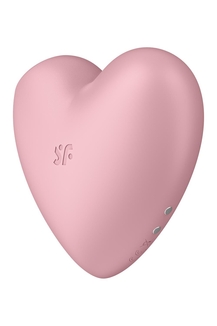 Вакуумный стимулятор-сердечко с вибрацией Satisfyer Cutie Heart Light Red, numer zdjęcia 6