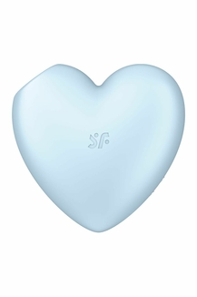 Вакуумный стимулятор-сердечко с вибрацией Satisfyer Cutie Heart Blue, numer zdjęcia 5