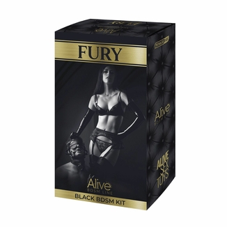 Набор для BDSM Alive FURY Black BDSM Kit, 10 предметов (мятая упаковка!!!), photo number 14