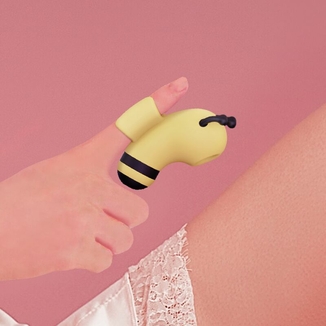 Вакуумный стимулятор с микротоками CuteVibe Beebe Yellow, на палец, фото №7