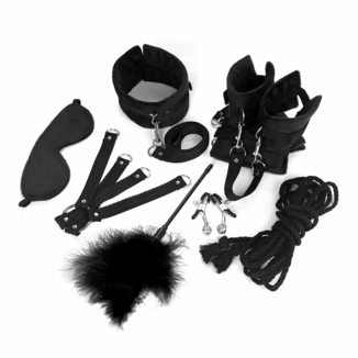 Набор БДСМ Art of Sex - Soft Touch BDSM Set, 9 предметов, Черный, numer zdjęcia 3