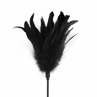 Щекоталка черная Art of Sex - Feather Paddle, перо молодого петуха, фото №3