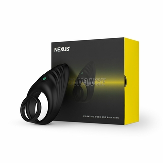 Эрекционное виброкольцо Nexus Enhance Vibrating Cock and Ball Ring, двойное, фото №6