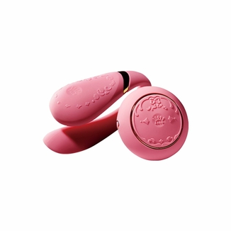 Смартвибратор для пар Zalo — Fanfan set Rouge Pink, пульт ДУ, фото №2