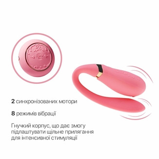 Смартвибратор для пар Zalo — Fanfan set Rouge Pink, пульт ДУ, фото №6