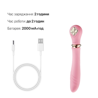 Пульсатор с подогревом Zalo Sweet Magic - Desire Fairy Pink, турбо режим, numer zdjęcia 7