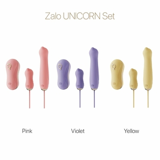 Набор 3в1 Zalo — UNICORN Set Yellow, виброяйцо, пульсатор, вакуумный стимулятор, фото №9