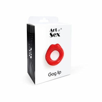 Кляп-расширитель в форме губ Art of Sex – Gag lip, красный, фото №5
