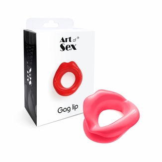 Кляп-расширитель в форме губ Art of Sex – Gag lip, розовый, numer zdjęcia 4