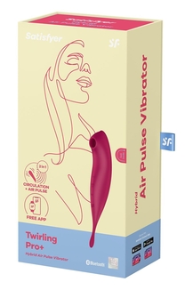 Смарт-вибратор для клитора с вакуумной стимуляцией Satisfyer Twirling Pro+ dark red, фото №8