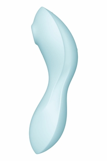 Вакуумный смарт-стимулятор с вибрацией Satisfyer Curvy Trinity 5 (Blue), управление со смартфона, фото №5