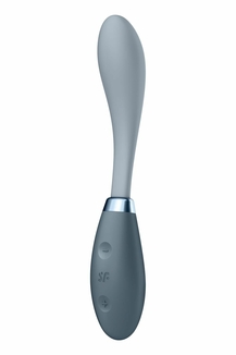 Вибратор Satisfyer G-Spot Flex 3 Grey, гибкий ствол с фиксацией положения, numer zdjęcia 2