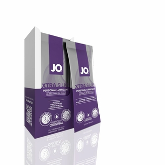 Набор лубрикантов Foil Display Box – JO Xtra Silky Silicone – 12 x 10ml, фото №2