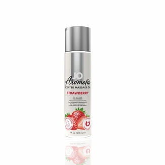 Натуральное массажное масло JO Aromatix Massage Oil Strawberry 120 мл, фото №2