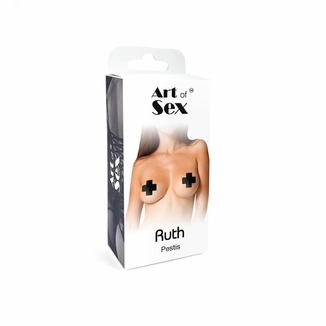 Сексуальные наклейки на грудь Art of Sex - Ruth. Черный, фото №5