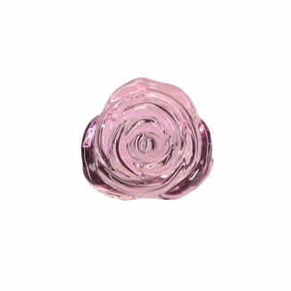Стеклянная анальная пробка Pillow Talk Rosy Luxurious Glass Anal Plug, ⌀3,3 см, вибропуля в подарок, numer zdjęcia 4