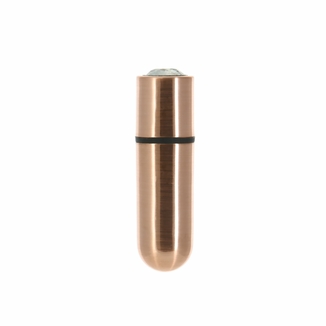 Вибропуля PowerBullet First-Class Bullet 2.5″ with Key Chain Pouch, Rose Gold, 9 режимов вибрации, photo number 2