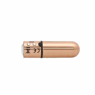 Вибропуля PowerBullet First-Class Bullet 2.5″ with Key Chain Pouch, Rose Gold, 9 режимов вибрации, numer zdjęcia 4