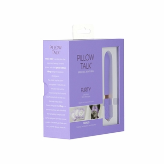 Роскошный вибратор Pillow Talk Flirty Purple Special Edition, Сваровски, повязка на глаза+игра, фото №11