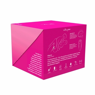 Смарт-вибратор для пар We-Vibe Chorus Cosmic Pink, сенсорное управление вибрациями сжатием пульта, фото №12