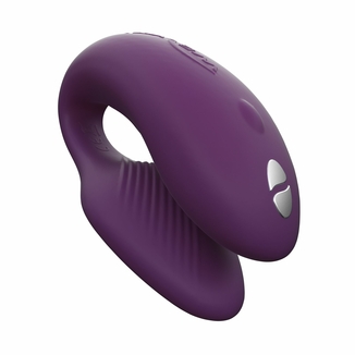 Смарт-вибратор для пар We-Vibe Chorus Purple, сенсорное управление вибрациями сжатием пульта, photo number 2