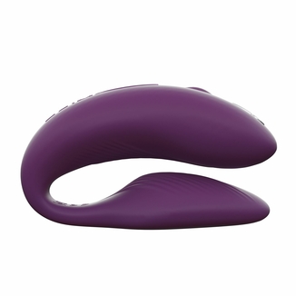 Смарт-вибратор для пар We-Vibe Chorus Purple, сенсорное управление вибрациями сжатием пульта, фото №4