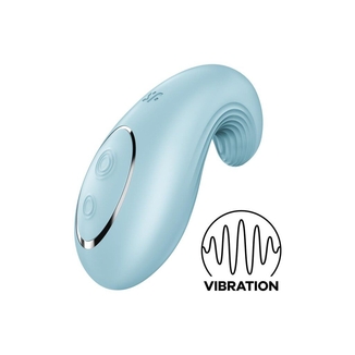 Вибратор Satisfyer Dipping Delight Light Blue, 2 мотора, гибкий кончик, numer zdjęcia 2