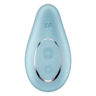 Вибратор Satisfyer Dipping Delight Light Blue, 2 мотора, гибкий кончик, numer zdjęcia 4