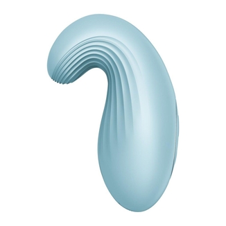 Вибратор Satisfyer Dipping Delight Light Blue, 2 мотора, гибкий кончик, numer zdjęcia 5