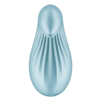 Вибратор Satisfyer Dipping Delight Light Blue, 2 мотора, гибкий кончик, numer zdjęcia 6