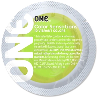 Презерватив ONE Color Sensations - Roll ONE on (Green) 1 шт, numer zdjęcia 3