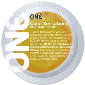 Презерватив ONE Color Sensations - ONE will get you there (Yellow) 1 шт, numer zdjęcia 3