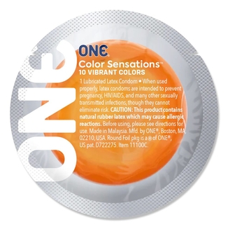 Презерватив ONE Color Sensations - ONE trip tot cloud nine (Orange) 1 шт, photo number 3