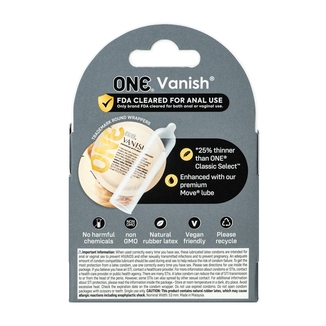 Презервативы ONE Vanish Hyperthin 3 шт, картонная коробка, numer zdjęcia 3