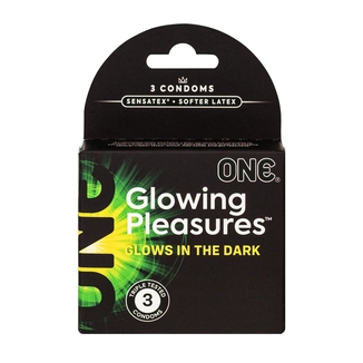 Презервативы ONE Glowing Pleasures 3 шт, картонная коробка, numer zdjęcia 2