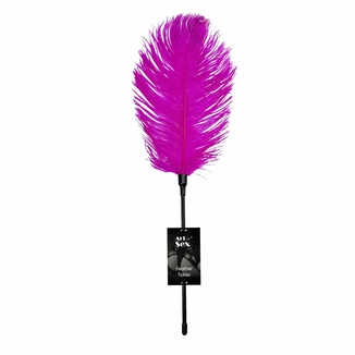 Щекоталка со страусиным пером  Art of Sex - Feather Tickler, цвет Темно-розовый, фото №3