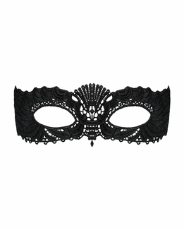 Кружевная маска Obsessive A700 mask, единый размер, черная, фото №3
