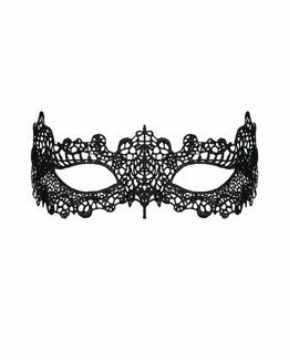 Кружевная маска Obsessive A701 mask, единый размер, черная, numer zdjęcia 3
