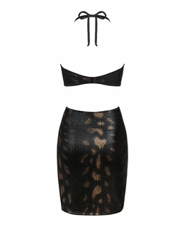 Платье под змеиную кожу Obsessive Vivianty dress XS/S, черное, photo number 7
