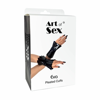 Плиссированные манжеты на руки Art of Sex - Eva, цвет черный, numer zdjęcia 6