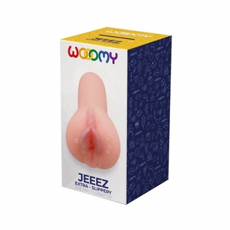 Мастурбатор-вагина Wooomy Jeeez Masturbator Vagina, мягкие открытые губы, 11,6х5,4 см, фото №3
