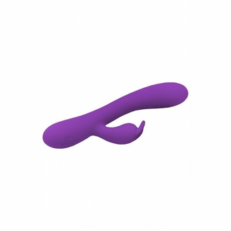 Вибратор-кролик Wooomy Gili-Gili Vibrator with Heat Purple, отросток с ушками, подогрев до 40°С, numer zdjęcia 3